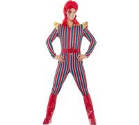 Ziggy Stardust Bowie Jumpsuit Belt Boot Covers Fancy Dress Costume