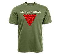 Ziggy Tee Give Me A Break - Snooker T-Shirt - Green, M, Green, Medium