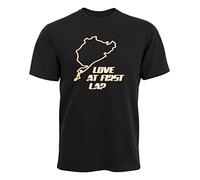Ziggy Tee Love at First Lap Nürburgring - Sim Racing T-Shirt - Black, L, Black, Large