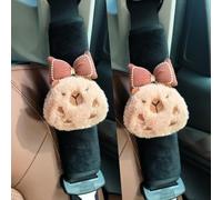 Zigihos 2 PCS Seat Belt Cover Pad, Cute Kawaii Animal Capybara Seatbelt Covers for Kids, Soft Seatbelt Cushion, Car Seat Strap Pads (Black(B))
