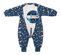 ZIGJOY 2.5 Tog Baby Sleeping Bag with Legs & Long Arms Sleeves Winter Sleep Suit with Feet Toddler Sleep Sack 100% Cotton Wearable Blanket with Foldable Foot Covers for 24-36 Months Boy Girl