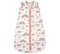 ZIGJOY Baby Sleeping Bag 0.5 Tog, 100% Cotton Summer Newborn Sleeping Bag Baby 12-24 Months, Toddler Sleep Sack Lightweight Sleep Bag,Rainbow Leaves
