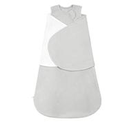ZIGJOY Baby Swaddle Sleeping Bag 1.5 Tog Winter Fleece Newborn Swaddle Blanket Wrap 0-6 Months Adjustable Sleep Sack for New Born Boys Girls Essentials, Grey