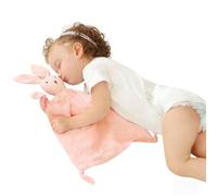 ZIGJOY Muslin Baby Comforter Bunny Security Blanket Lovey Gift for Newborn