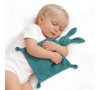 ZIGJOY Muslin Baby Comforter Bunny Security Blanket Lovey Gift for Newborn