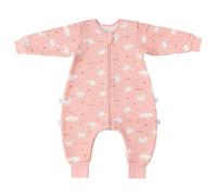 ZIGJOY Toddler Sleeping Bag 2-3 Years 1.5 TOG Baby Sleep Bag with Feet Cotton Kids Sleeping Bag All Year Round for Baby Girl, Pink Bunny