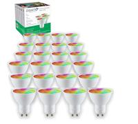 ZIGNITO GU10 Smart Bulb, White & Colour LED, Works with, Alexa, Hey Google, S'Things (Hub Required) Zigbee GU10, Smart Spotlight, Up to 16 Million hue of Colours and Whites. (Pack of 24)