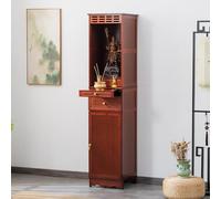 ZIGTUEI Altar Cabinet with Drawer, Chinese Meditation Altar Table, Puja Table, 2-Tier Meditation Meditation Table, for Prayers, Worship, for Living Rooms, Shrines, Temples(Red,172x38cm/67.7x15in)