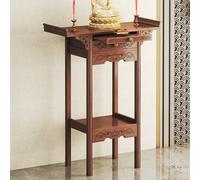 ZIGTUEI Free Standing Altar Table, Meditation Table with Pull-Out Storage Board, Puja Table with Drawer, Personal Shrine Stand, for Living Rooms, Shrines, Temples(Red,80x40cm/31.5x15.7in)