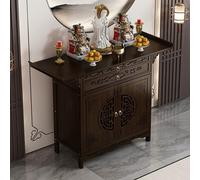 ZIGTUEI Personal Shrine Altar Table, Altar Cabinet, Meditation Table with Drawer, Puja Table, Prayer Stand Riser Home Decor, for Living Rooms, Shrines, Temples(100x100x40cm/39.4x39.4x15.7in)