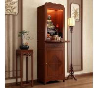 ZIGTUEI Personal Shrine Altar Table, Meditation Table with Pull-Out Storage Board, Altar Cabinet, Puja Table for Meditation and Prayer, for Living Rooms, Shrines, Temples(170x38x33cm/66.9x15x13in)