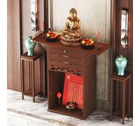 ZIGTUEI Personal Shrine Meditation Table, Altar Table with Storage Drawers, Puja Table with Pull-Out Storage Board, for Living Rooms, Shrines, Temples(108x80x40cm/42.5x31.5x15.7in)