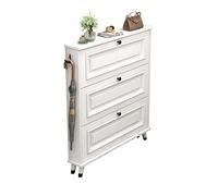 ZIGTUEI Shoe Storage Cabinet, Entryway Shoe Cabinet, Tipping Shoe Cabinet, Space Saving Shoe Organizer, Slim Shoe Cabinet, for Entryway, Hallway, Closet, Living Room(115x60x17cm/45.3x23.6x6.7in)