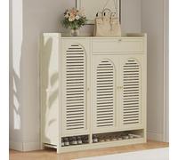 ZIGTUEI Shoe Storage Cabinet, Farmhouse Shoe Organizer, Shoe Cabinet Storage for Entryway, Space Saving Shoe Organizer, for Closet Doorway Garage Living Room(110x88x32cm/43.3x34.6x12.6in)