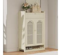 ZIGTUEI Shoe Storage Cabinet, Farmhouse Shoe Organizer, Shoe Cabinet Storage for Entryway, Space Saving Shoe Organizer, for Closet Doorway Garage Living Room(110x59x32cm/43.3x23.2x12.6in)