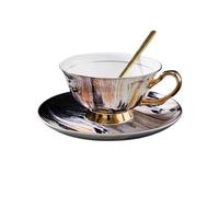 ZIGUIhsou-11 Art Light Luxury Ceramic Cups and Saucers Set Home Bone China Coffee British Afternoon Tea Ceramics Coffee Mug
