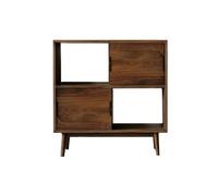 ZIGUIhsou-11 CD Storage Rack Creative Entrance Hall Record Cabinet Home Wooden Bookcase Sideboard with Door