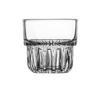 ZIGUIhsou-11 Glass Cup Clear Drinking Glasses, Stackable Striped Thick Glass Tumble for Water, Juice, Beverage, Milk, Coffee, Cocktail(Large)