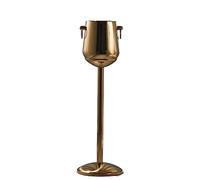 ZIGUIhsou-11 Ice Bucket with Stand golden Stainless Steel Wine Bucket and Stand Holder Holds Beer, Wine, Champagne and More for Party Home KTV Club Bar Beverage Tub