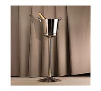 ZIGUIhsou-11 Large Stainless Steel Free Standing Wine Chiller Wine Coolers and Cellar with Ice Bucket Kitchen Bar Wares Beverage Tub(Silver)