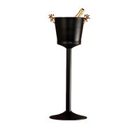 ZIGUIhsou-11 Large Stainless Steel Free Standing Wine Chiller Wine Coolers and Cellar with Ice Bucket Kitchen Bar Wares Beverage Tub(Black)