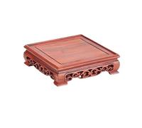 ZIGUIhsou-11 Plant Stand Rosewood Square Carving Display Pedestal, Home Office Decoration for Vase Teapot(Small)