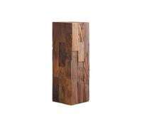 ZIGUIhsou-11 Plant Stand Vintage Square Tree Stump Base, Wooden Side Table Display Stand Ornament Art(Medium)