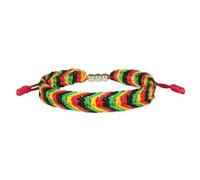 Zigvert Handmade African Flag Colors Bracelet, Tibetan Wrist Wrap Bracelet,African Pride Proud Love, African Flag Color Men And Women bracelets - Adjustable Handmade Thread for Him Or Her, Rope, no