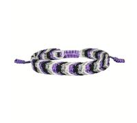 Zigvert Handmade LGBT Abrosexual Transgender Progress MLM Colors Lesbian Pride Bracelet, 6-10 inches, Cotton, no gemstone
