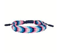 Zigvert Handmade LGBT Abrosexual Transgender Progress MLM Colors Lesbian Pride Bracelet, 6 - 10 inches, Cotton, no gemstone