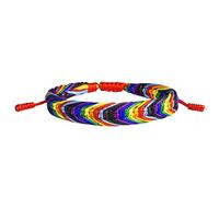 Zigvert Handmade Progress Colors Bracelet, Progress Pride Proud Love, Tibetan Wrist Wrap Bracelet, LGBTQIA + Progress Stuff - Adjustable Progress Thread for Him Or Her, no gemstone, no gemstone