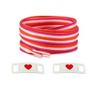Zigvert LGBT Bisexual Lesbian Gay Non-Binary Asexua Transgender Shoelaces With Shoe Decoration Charms, Lesbian, 150 CM