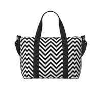 ZigZag Duffel Bags for Travel - Lightweight Travel Bags for Personal Items for Women, Duffel Bags for Men, Black, One Size, Black, One Size