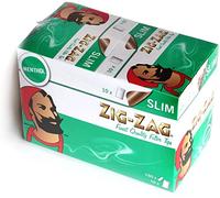 zigzag menthol slimline cigarette filter tips 100's (10 bags per box)