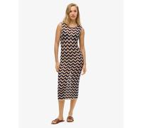 Zigzag mid-length sweater dress for women Superdry Bleu S