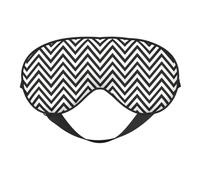 Zigzag Stripe Printing Reversible Design Sleep Mask, Ideal for Camping, Meditation & Shifts, Snug Fit,No Light Leakage