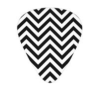 ZigZag Stripe. Professional Guitar Picks Set 12 PCS ABS Material Thin Medium Heavy with Storage Box for Guitar Ukulele