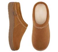 Zigzagger Women's Slip On Moccasin Slippers Cozy House Shoes, Tan, UK 5/6