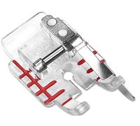 ZIGZAGSTORM 4129274-45 Snap On Clear Plastic 1/4" Quilting Presser Foot with Guide for Husqvarna Viking Sewing Machine - 4129274-45