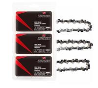 ZIGZEK 3 Packs 18 Inch Chain Saw Chains - 3/8” LP Pitch .050” Gauge 62 Drive Links Chainsaw Chain Fits Craftsman, Ryobi, Homelite, Poulan and More（3-Pack 18-inch Chain）
