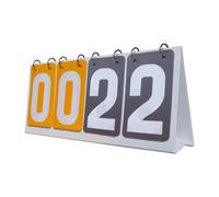ZIHDKE Scoreboard Flipper For Tabletop Use In Sports Lightweight Plastic 4 Digit Display For Basketball And Football Games For Indoor Sport(Yellow Gray)