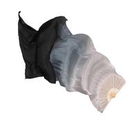 ZIHDKE Silk Belly Dance Veil Long Fan Hand Dye Women Bellydance Competition Props Light Welight Flowy Costume for Dance Performance(Color 16)