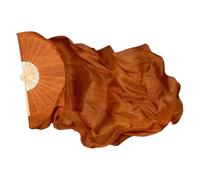 ZIHDKE Silk Belly Dance Veil Long Fan Hand Dye Women Bellydance Competition Props Light Welight Flowy Costume for Dance Performance(Color 1)