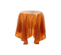 Zihpil Vibrant Colors Acrylic Round Table, Floating Corner Table, Magic Coffee Table, Designer Creative Nightstand, Suitable for Bedrooms, Living Rooms and Offices,brown,40 * 40 * 51cm