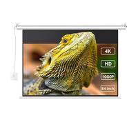 ZIHQRgE 92 Inch Motorized Projector Screen 4K HD Pull Down Electric Automatic Wall Ceiling Movie Screen for Home Theater, Office Classroom(84in/16:9)