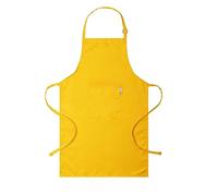 Zihuatailer Kids Art & Cooking Apron - Chef Apron for Children, Adjustable Lightweight Washable Fabric, Orange Yellow