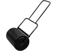 ZIHXUN 19.5-Inch Lawn Roller - Push/Tow Behind Lawn Roller with U-Shaped Handle - Cylindrical Lawn Leveling Compactor - Roller Leveler Tool - Water and Sand Filled Steel Drum with Drain Plug - Bla