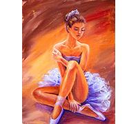 Ziiajune DIY 5D Diamond Art Beautiful Ballet, Diamond Painting Kits for Adults Dancer, Paint with Diamonds Art Kits, Full Drill Rhinestone Cross Stitch Embroidery for Home Wall Decoration 30x40cm