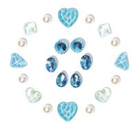 Ziigole 22Pcs Bling Gem Shoe Charms for Women, Sparkling Rhinestones, LOVE Heart Charms, Pearl Accessories for Girls, DIY Shoe Decoration Charms for Party Favor, Plastic Acrylic Rhinestone, Rhinestone