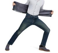 ziilay Thermal Jeans Men's Thermal Snow Trousers Lined Winter Trousers Winter Jeans with Fleece Lined Trousers, 6557h Vintage Blue, 30W / 34L